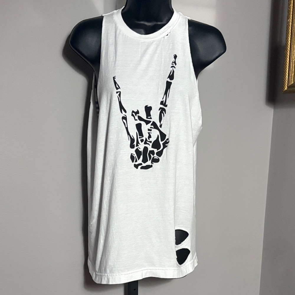 The Drive Clothing Small "Live a Life You Won't Regret" White Tank Top